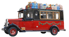 Click on picture for full size Christmas truck transparent background png clip art