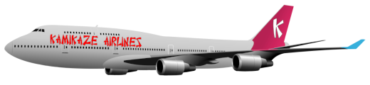 Click on picture for full size Kamikaze Airlines in flight transparent background png clip art