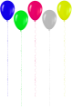 Balloons transparent background png clip art