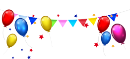 Happy Birthday Balloons Decorations transparent background png clip art