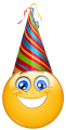 Happy Birthday Smiley transparent background png clip art